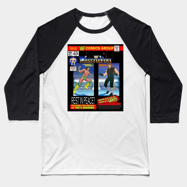 WrestleFest Comic Baseball T-Shirt by Meat Beat